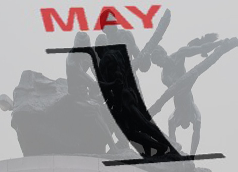 May 1, International Labor Day:  Let's save, Save, Implement decent employment and social security. '